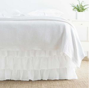 Savannah Linen Tiered Bed Skirt - Revibe Designs