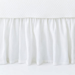 Stone Washed Linen Paneled Bed Skirt - Revibe Designs