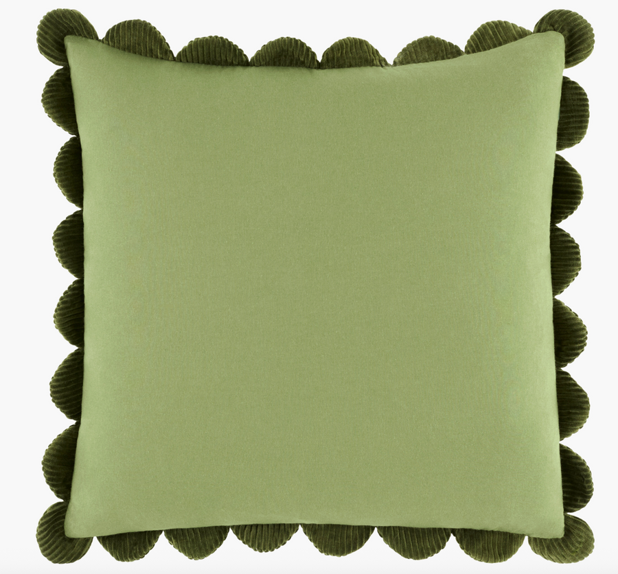 Corduroy Scalloped Pillow