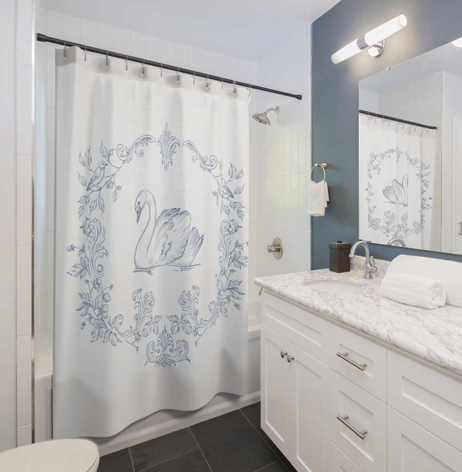 Stately Swan Shower Curtain
