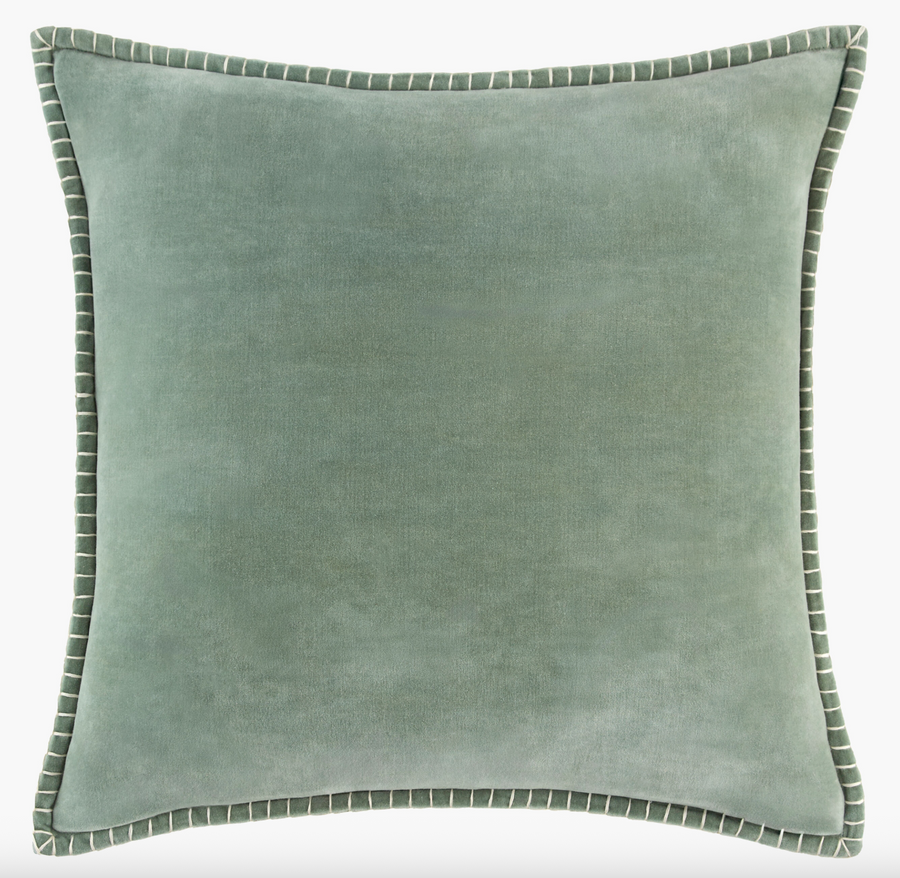 Montrose Blanket stitched Velvet Pillow