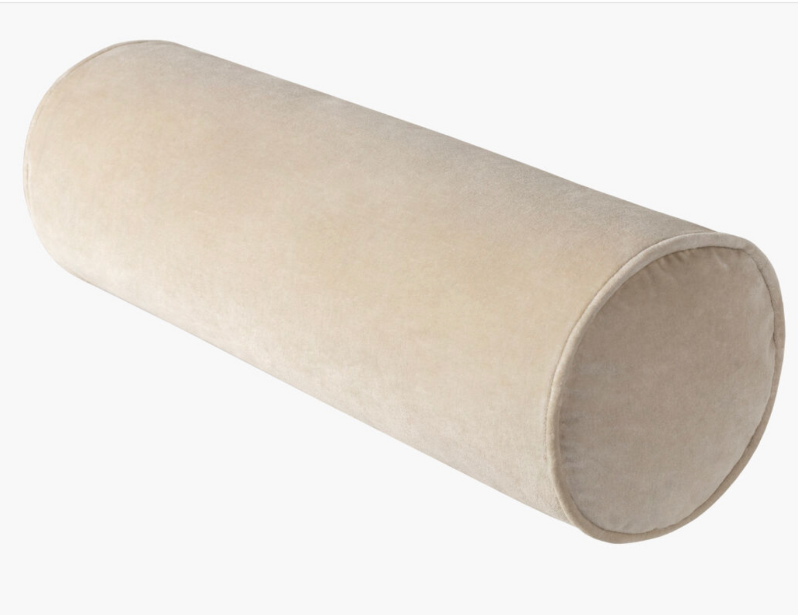 Velvet Bolster Toss Pillow