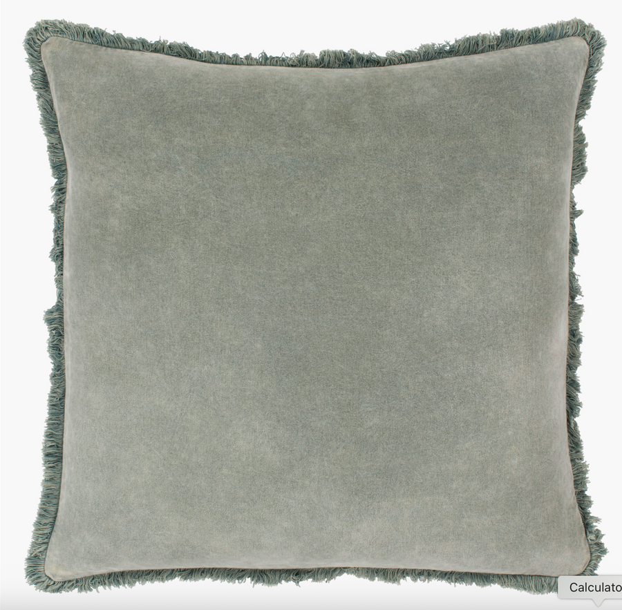 Washed Cotton Velvet Toss Pillow