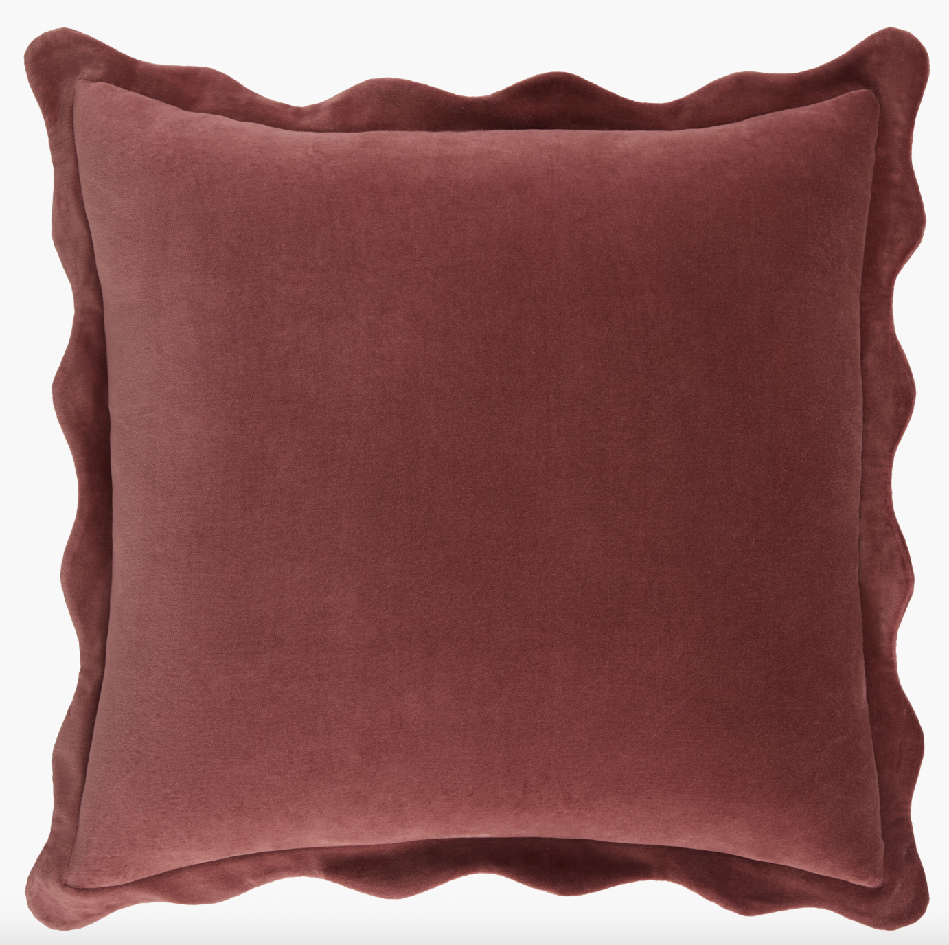 Effervescent  Scalloped  Edged Velvet Pillow