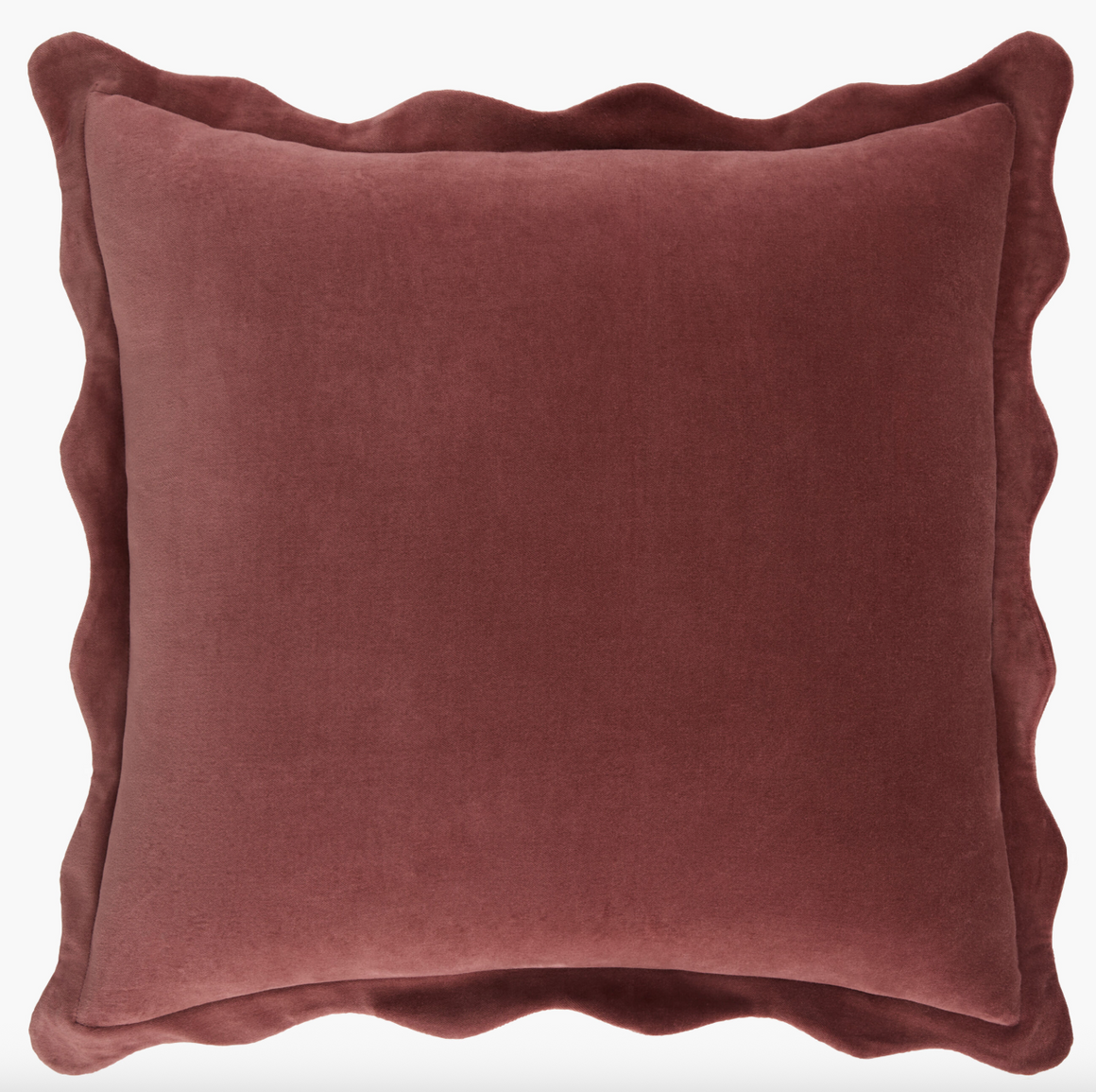 Effervescent  Scalloped  Edged Velvet Pillow