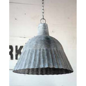 Fluted Galvanized Pendant Light - Revibe Designs