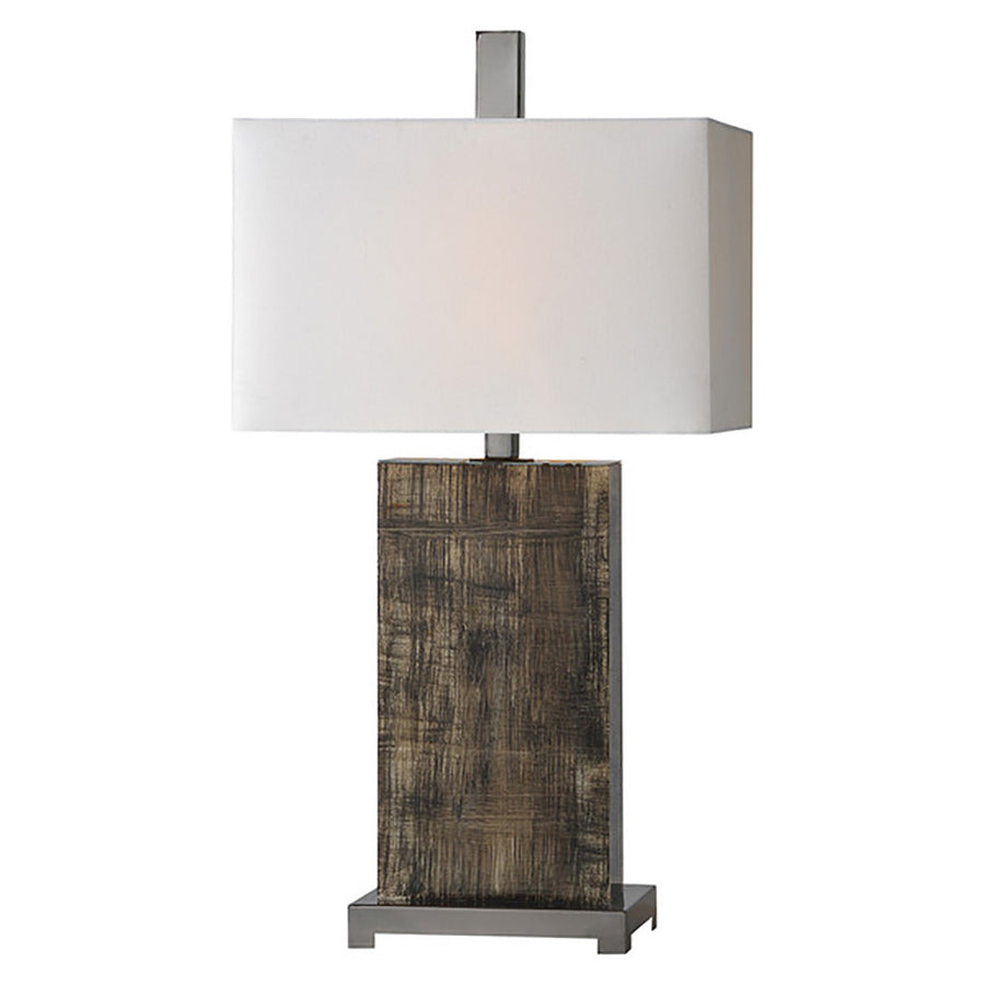 Rustic Wood Table Lamp/ Dark - Revibe Designs