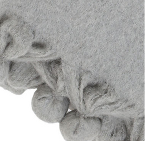 Pom Pom Grey Throw - Revibe Designs