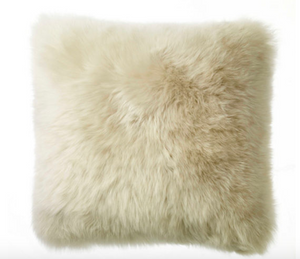 Long Wool Combed Sheepskin Pillow - Revibe Designs