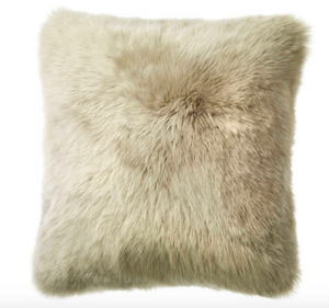 Long Wool Combed Sheepskin Pillow - Revibe Designs