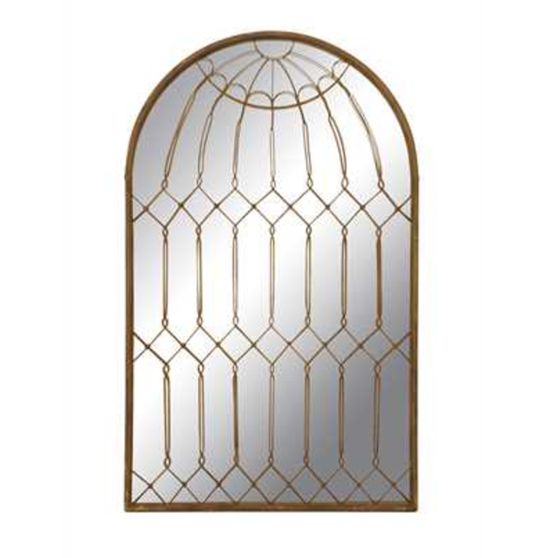Farmhouse Rust Cage Mirror - Revibe Designs