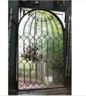 Farmhouse Rust Cage Mirror - Revibe Designs