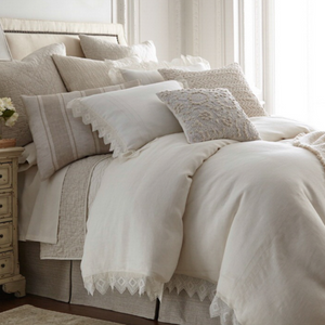 Camilla Lace Linen Duvet - Revibe Designs