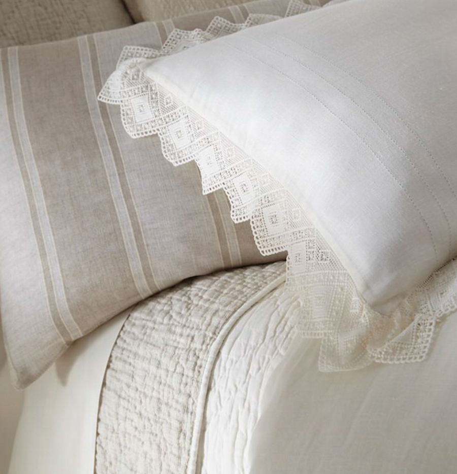 Camilla Lace Linen Duvet - Revibe Designs