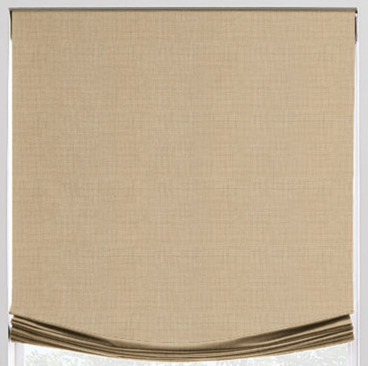 Linen Relaxed Roman Shade - Revibe Designs