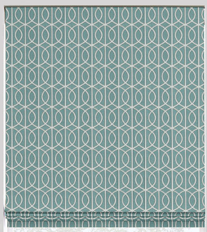 Garden Gate Flat Roman Shade - Revibe Designs