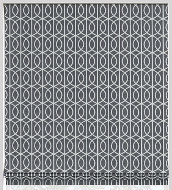 Garden Gate Flat Roman Shade - Revibe Designs