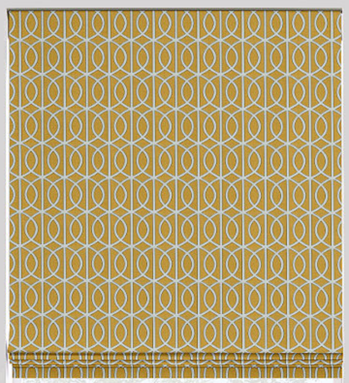 Garden Gate Flat Roman Shade - Revibe Designs