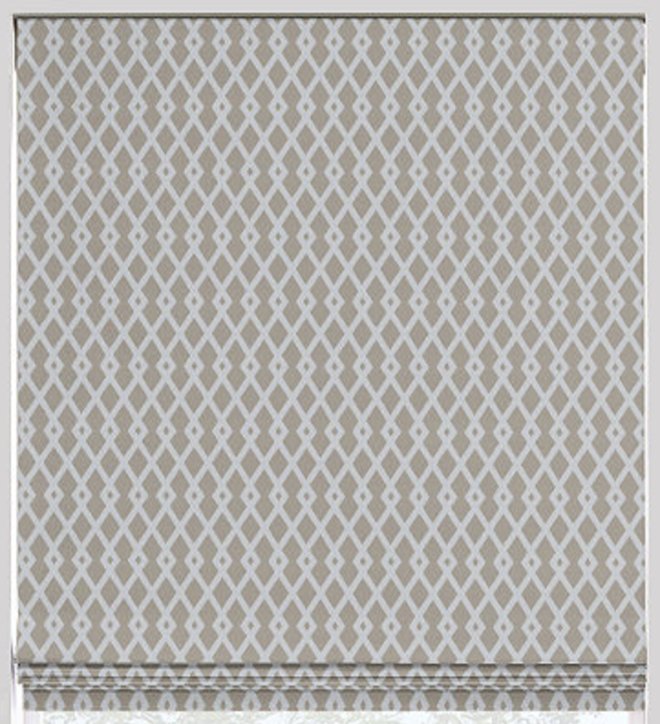 Fret Roman Flat Roman Shade - Revibe Designs