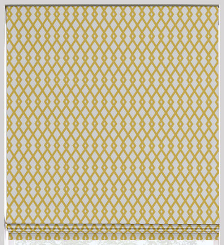 Fret Roman Flat Roman Shade - Revibe Designs