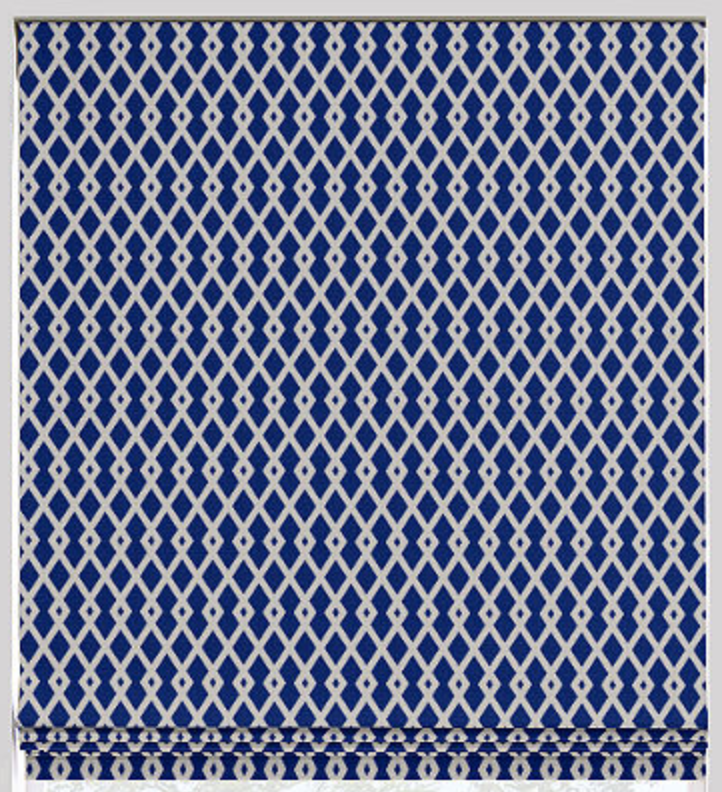 Fret Roman Flat Roman Shade - Revibe Designs