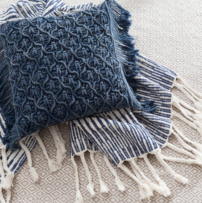 Cozumel Navy Throw - Revibe Designs