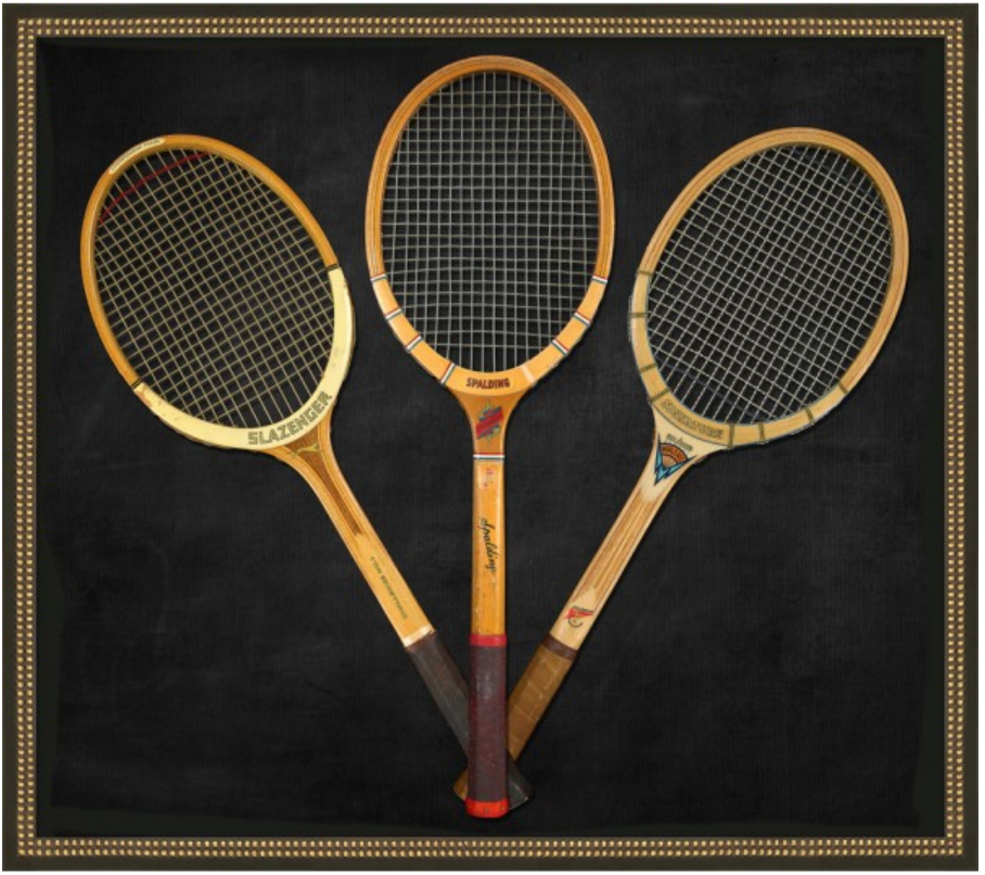 Vintage Tennis Racket Art - Revibe Designs