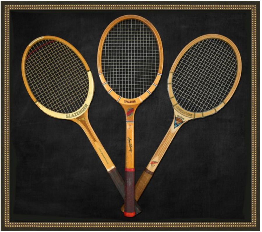 Vintage Tennis Racket Art - Revibe Designs