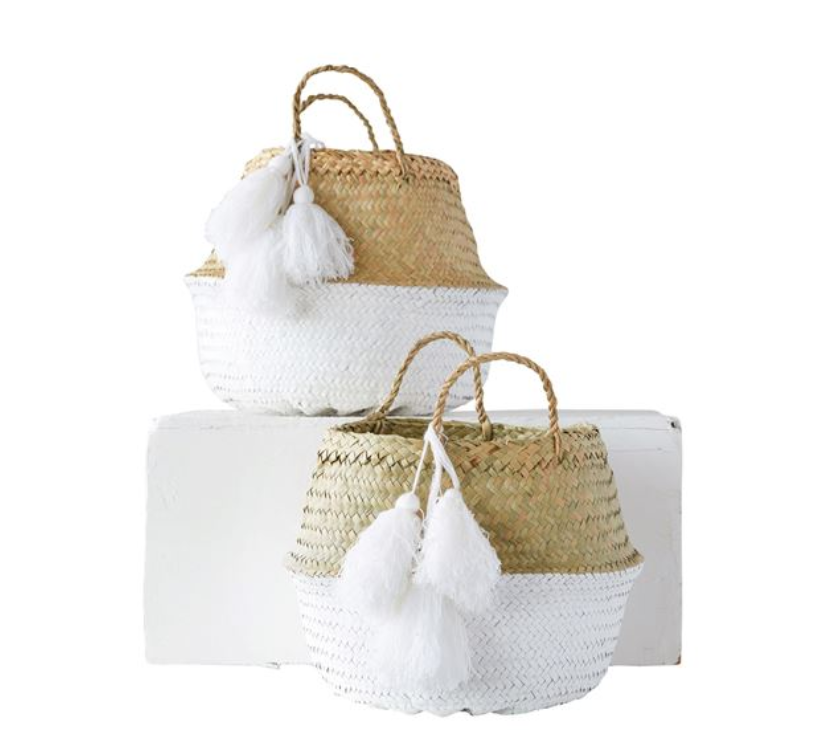Palm Leaf Baskets         Set of 2 - Revibe Designs
