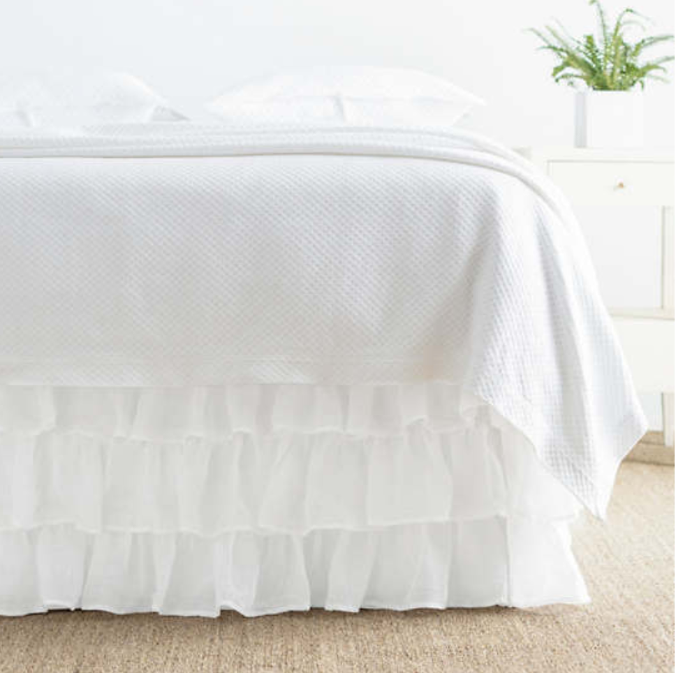 Layered bed skirt best sale