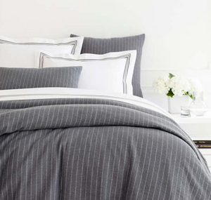 Chalk Stripe Matelasse Duvet Cover - Revibe Designs