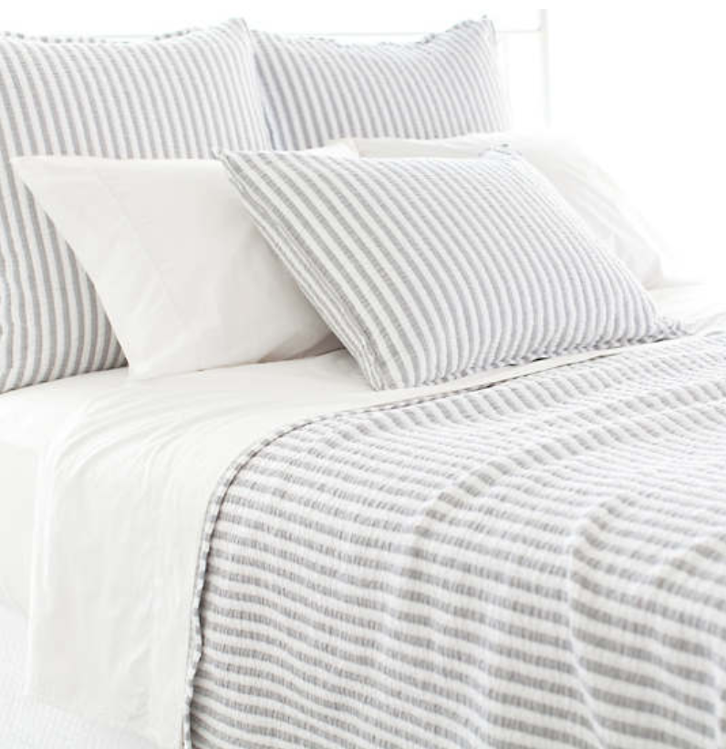 Town and Country Gray Matelasse Shams - Revibe Designs