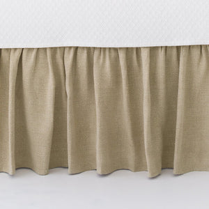 Stone Washed Linen Paneled Bed Skirt - Revibe Designs