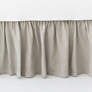 Stone Washed Linen Paneled Bed Skirt - Revibe Designs