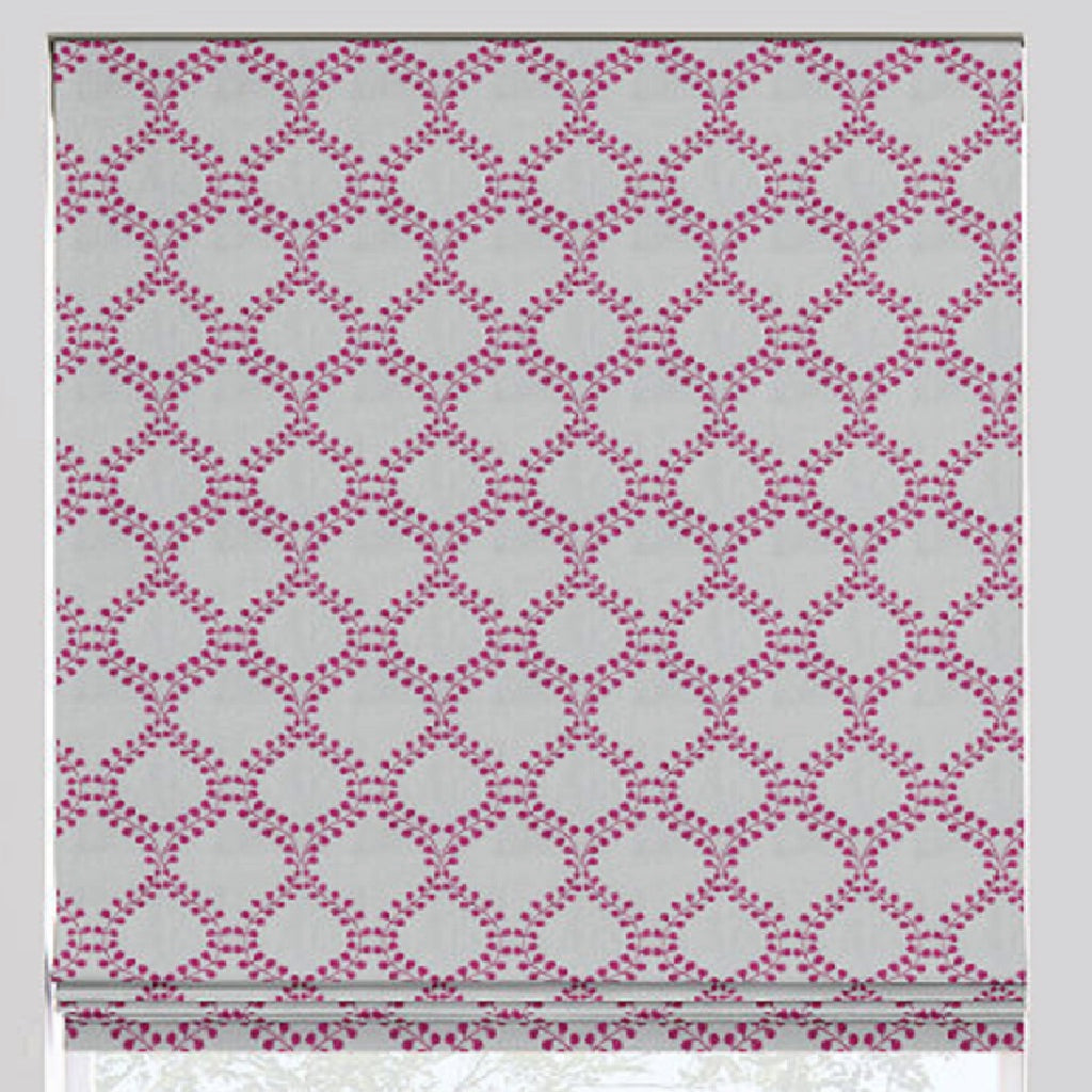 Winding Leaves Flat Roman Shade - Revibe Designs