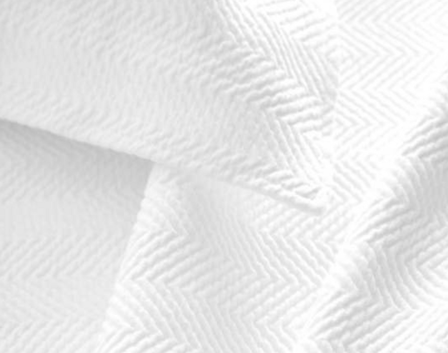 Herringbone White  Matelasse Coverlet