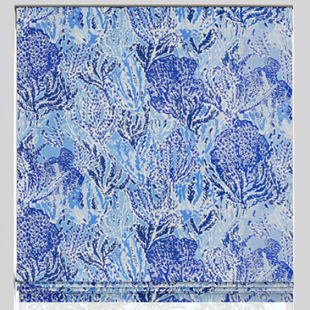 Coral Reef Flat Roman Shade - Revibe Designs