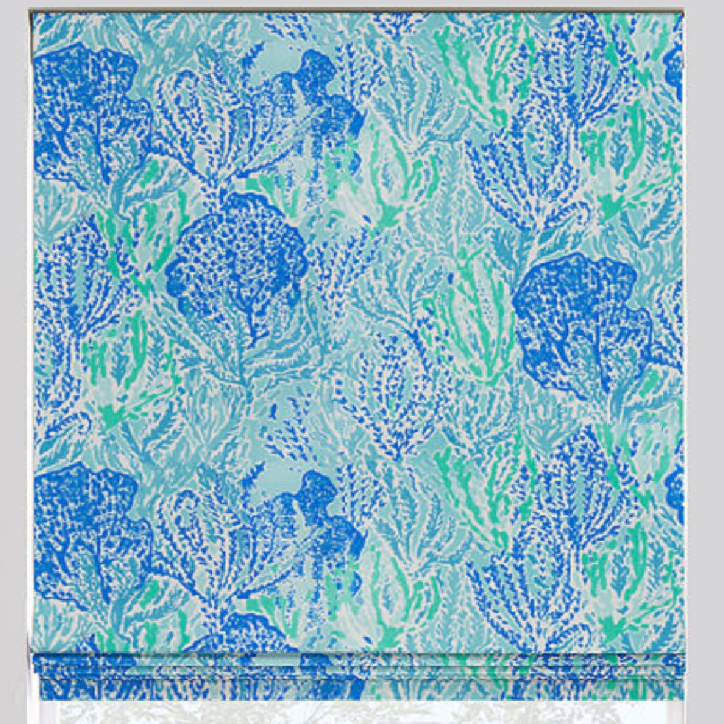 Coral Reef Flat Roman Shade - Revibe Designs