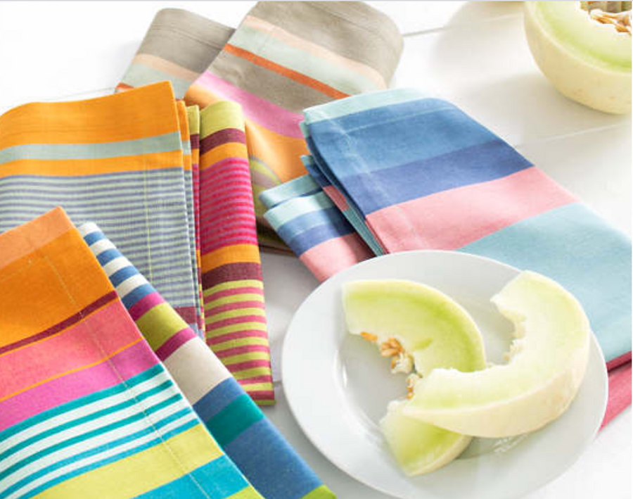 Stone Soup Stripe Napkins Set/4