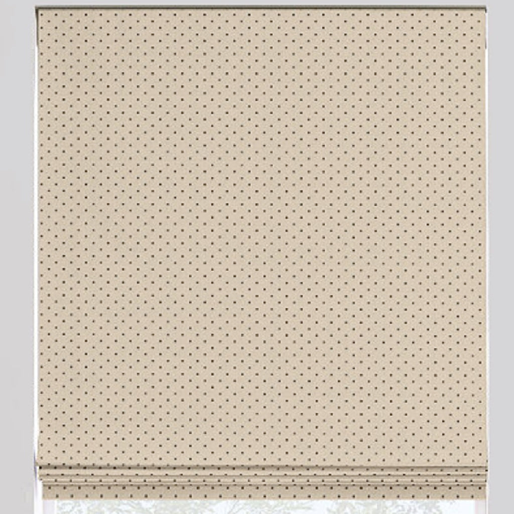 Polka Dot Flat Roman Shade - Revibe Designs
